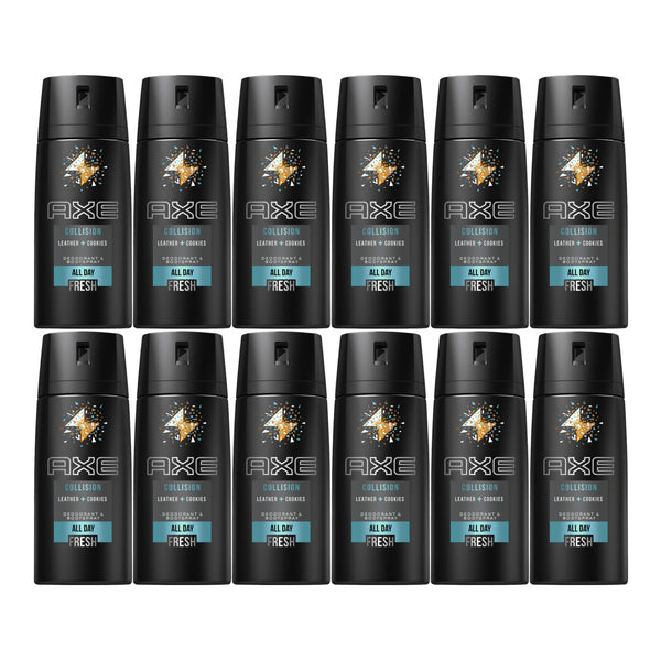 Axe Collision Leather + Cookies Deodorant Body Spray 150ml (Pack of 12)