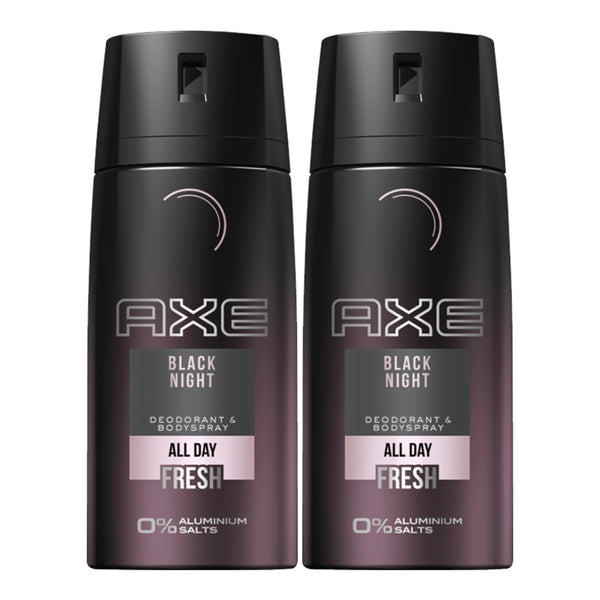 Axe Black Night Deodorant + Body Spray, 150ml (Pack of 2)