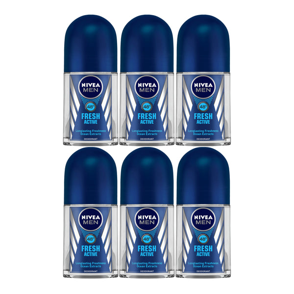 Nivea Men Fresh Active Antiperspirant Deodorant, 1.7oz (Pack of 6)