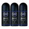 Nivea Men Deep Black Charcoal Dark Wood Deodorant, 1.7oz (Pack of 3)