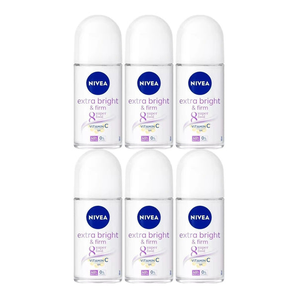 Nivea Extra Bright & Firm Vitamin C Deodorant, 1.7oz (Pack of 6)