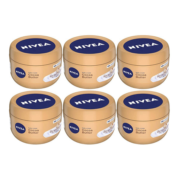 Nivea Body Cream Cocoa Butter With Vitamin E, 250ml (Pack of 6)