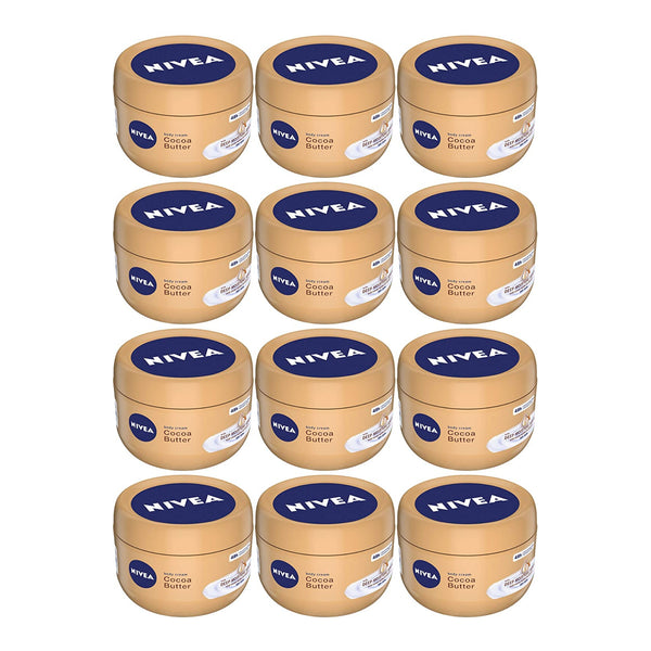 Nivea Body Cream Cocoa Butter With Vitamin E, 250ml (Pack of 12)