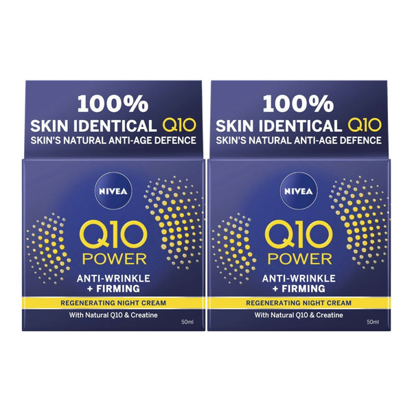 Nivea Q10 Power Anti-Wrinkle Firming Night Cream, 50ml (Pack of 2)