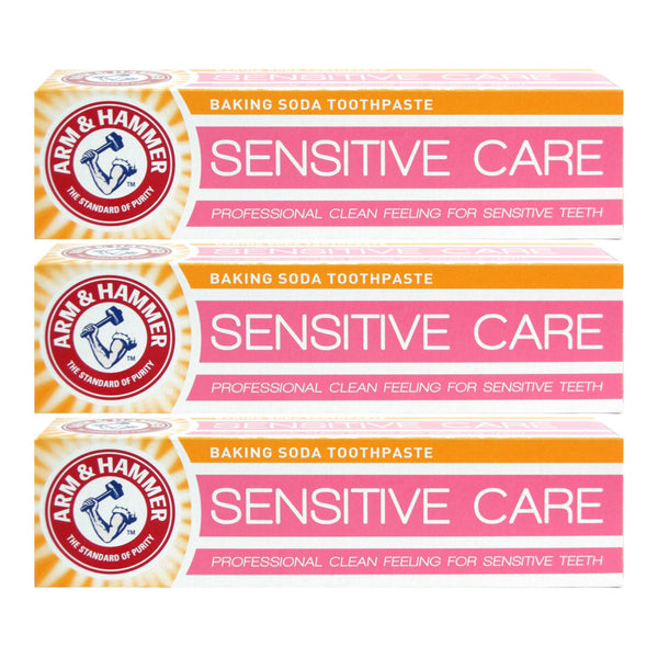 Arm & Hammer Sensitive Care Baking Soda Toothpaste, 4.4oz (125g) (Pack of 3)