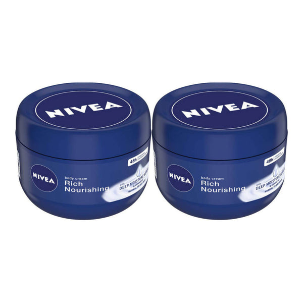 Nivea Body Cream Rich Nourishing with Almond Oil, 250ml (Pack of 2)