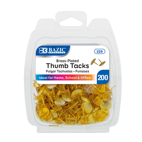 Thumb Tack Brass (Gold) (200/Pack)