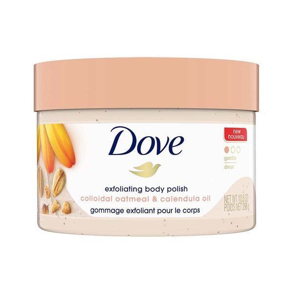 Dove Exfoliating Body Polish Colloidal Oatmeal Calendula Oil 10.5 oz