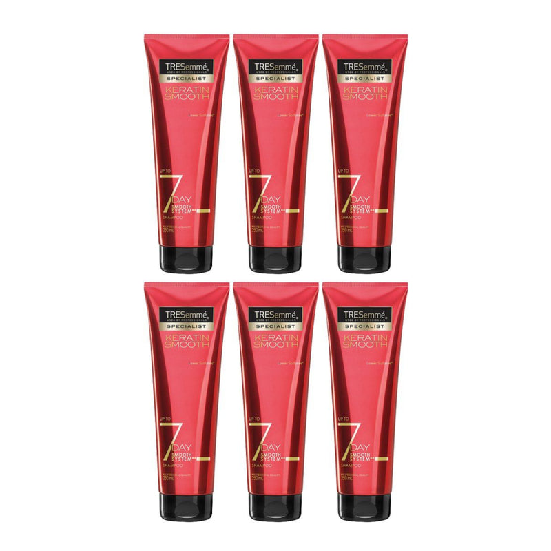 TRESemme Specialist - 7 Day Keratin Smooth System Shampoo, 250ml (Pack of 6)