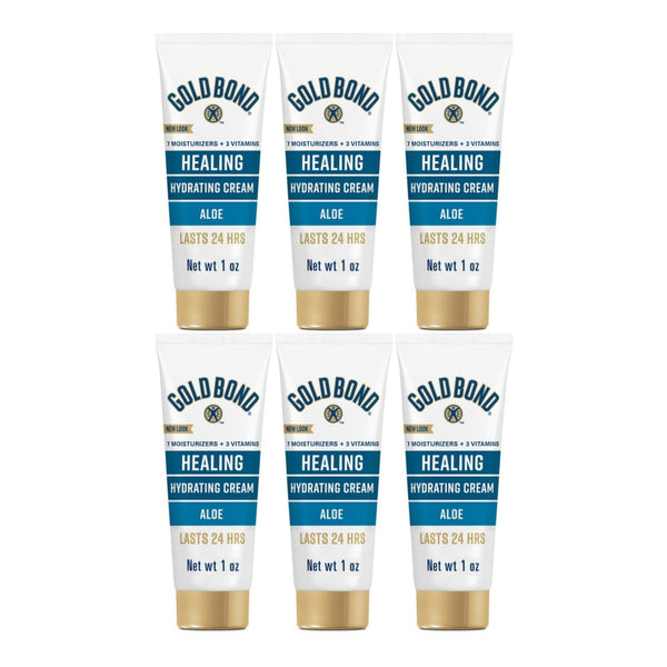 Gold Bond Healing Hydrating Lotion Aloe Scent, 1oz (28g) (Pack of 6)