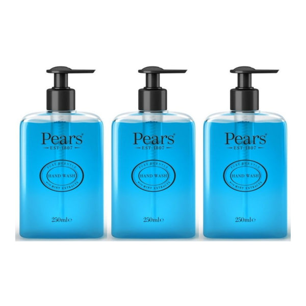 Pears Pure and Gentle Hand Wash with Mint Extract, 250ml (Pack of 3)