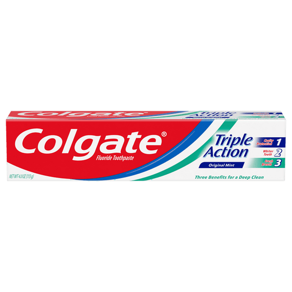 Colgate Triple Action Original Mint Toothpaste, 4.0oz (113g)
