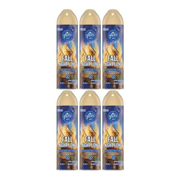 Glade Spray Fall Night Long Air Freshener - Limited Edition, 8 oz (Pack of 6)