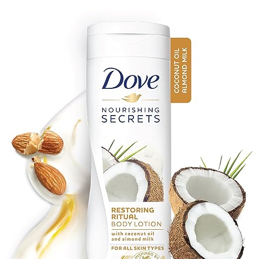 Dove Restoring Ritual Coconut Oil & Almond Milk Body Lotion, 250ml (Pack of 6)