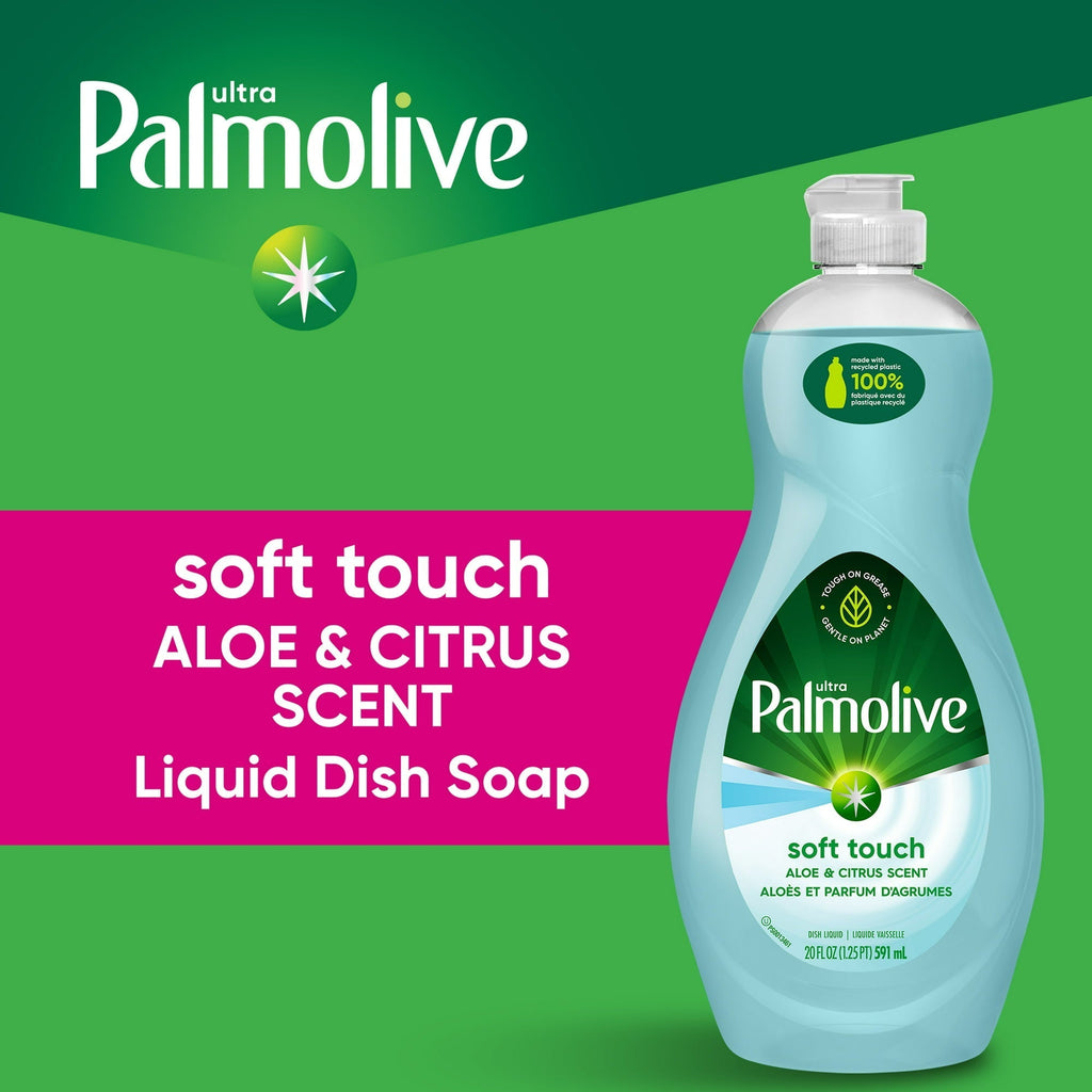 Palmolive Ultra Soft Touch Aloe & Citrus Scent Dish Liquid, 20 oz. (Pa –  MarketCOL