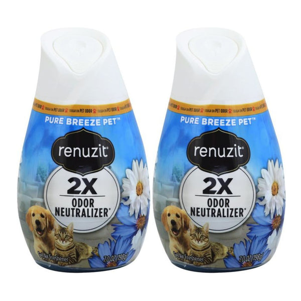 Renuzit Gel Air Freshener Gel Pure Breeze Pet Scent , 7 oz (Pack of 2)