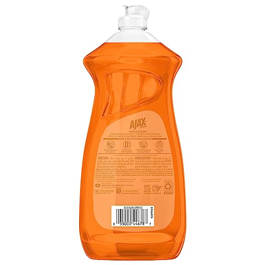 Ajax Ultra Orange Triple Action Dish Liquid, 28 oz. (828ml)