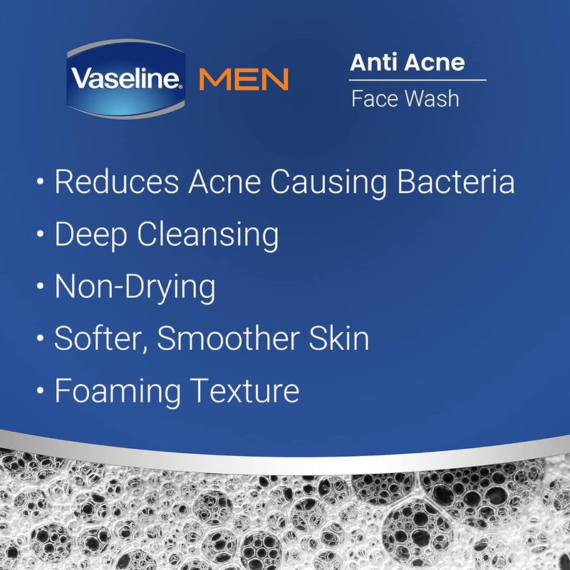 Vaseline Anti Acne Face Wash Anti-Bacterial Complex, 100g (Pack of 3)