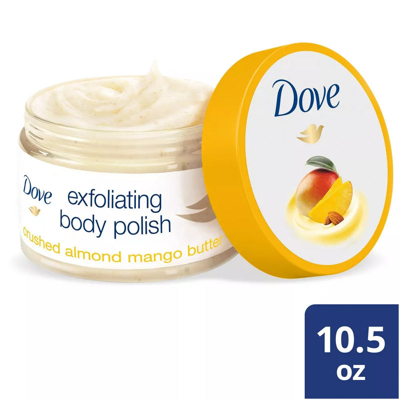 Dove Exfoliating Body Polish Crushed Almond & Mango Butter, 10.5 oz (Pack of 2)