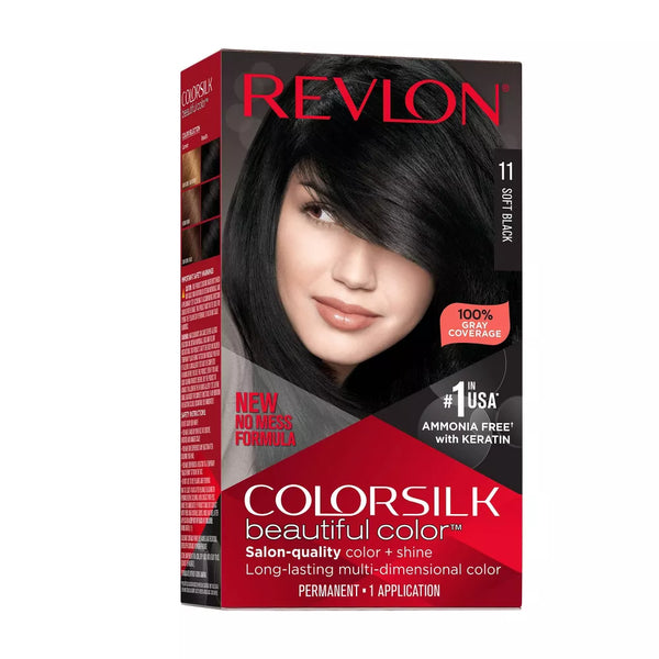 Revlon ColorSilk Beautiful Hair Color - 11 Soft Black
