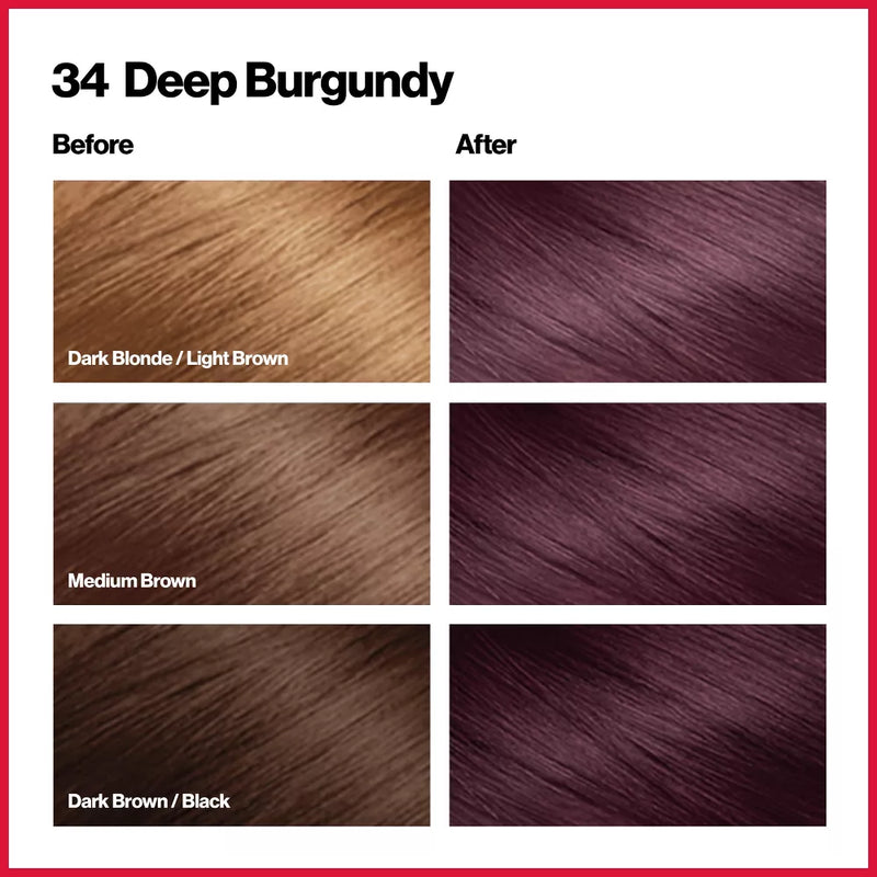 Revlon ColorSilk Beautiful Hair Color - 34 Deep Burgundy