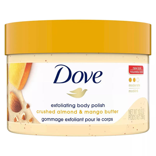 Dove Exfoliating Body Polish Crushed Almond & Mango Butter, 10.5 oz