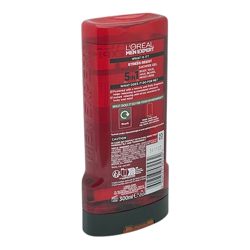 L'Oreal Men Shower Gel Stress Resist – 300 Ml, Erfrischend, Für Männer