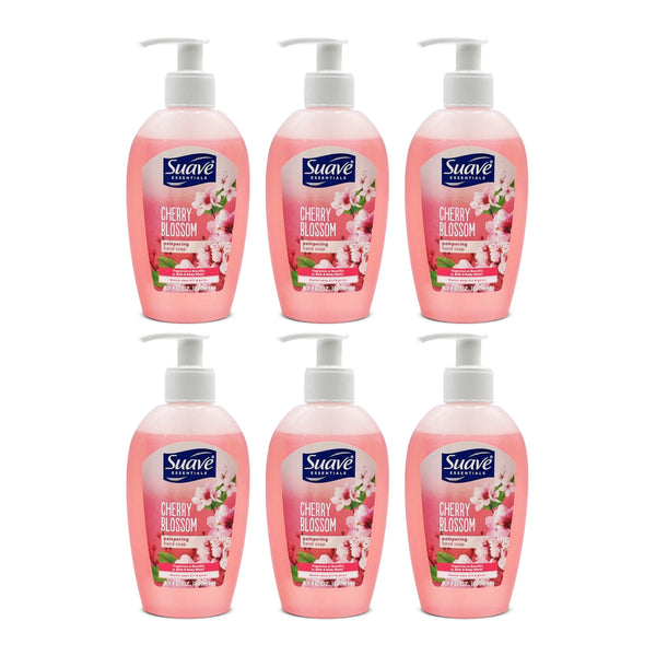 Suave Essentials Cherry Blossom Scent Pampering Hand Soap, 6.7oz (Pack of 6)