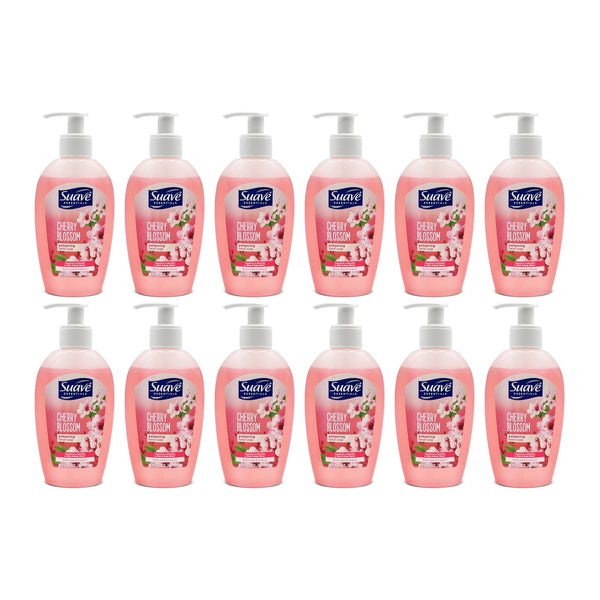 Suave Essentials Cherry Blossom Scent Pampering Hand Soap, 6.7oz (Pack of 12)
