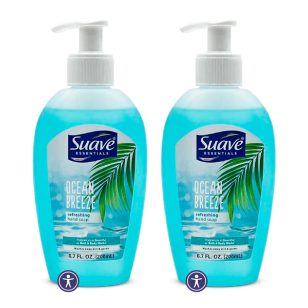 Suave Essentials Ocean Breeze Refreshing Hand Soap, 6.7oz (Pack of 2)