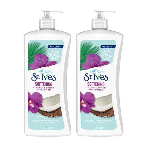 St. Ives Softening Coconut and Orchid Body Lotion, 21 oz. (Pack of 2)