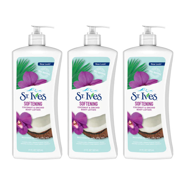 St. Ives Softening Coconut and Orchid Body Lotion, 21 oz. (Pack of 3)