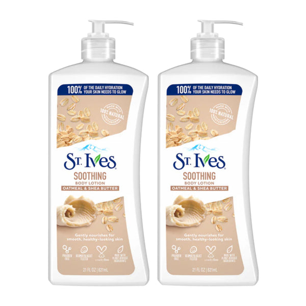 St. Ives Soothing Oatmeal & Shea Butter Body Lotion, 21 oz. (Pack of 2)