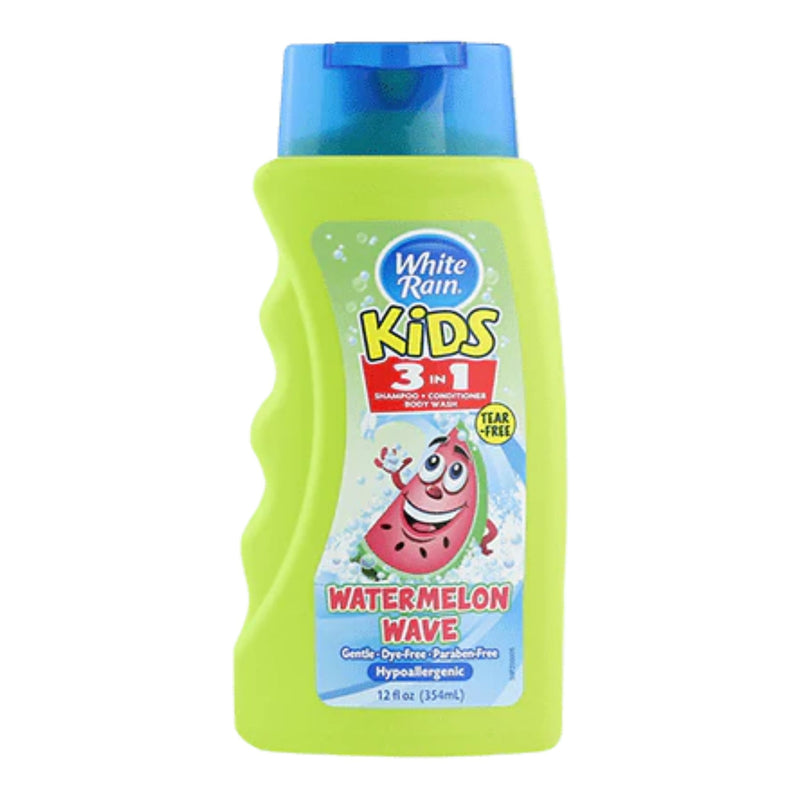 White Rain Kids Watermelon 3-in-1 - Shampoo Conditioner Wash, 12 oz (Pack of 3)