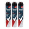 Rexona Men Antibacterial + Invisible 72H Deodorant Spray, 6.7 oz (Pack of 3)