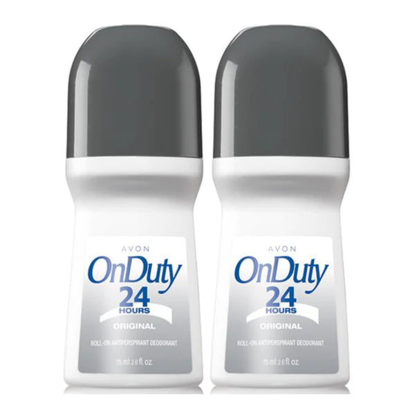 Avon On Duty 24 Hours Original Roll-On Deodorant, 75 ml 2.6 fl oz (Pack of 2)