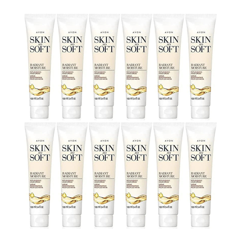 Avon Skin So Soft - Radiant Moisture Replenishing Hand Cream, 100ml (Pack of 12)