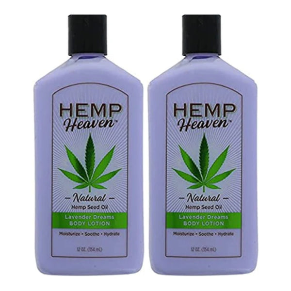 Hemp Heaven Natural Hemp Seed Oil Lotion - Lavender Dreams, 12 oz. (Pack of 2)