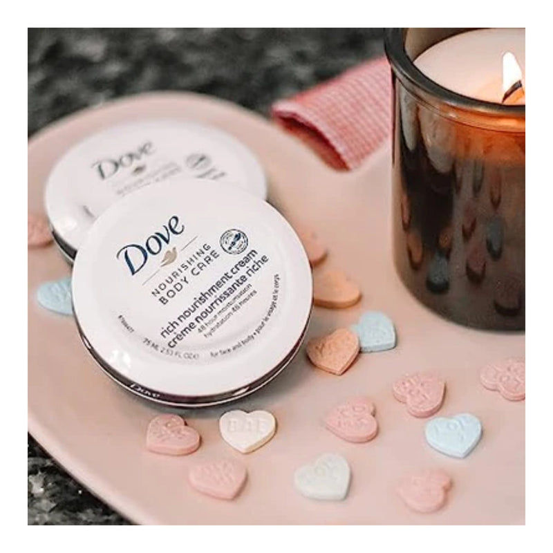 Dove Nourishing Body Care Rich Nourishment Cream, 50ml (Pack of 2)