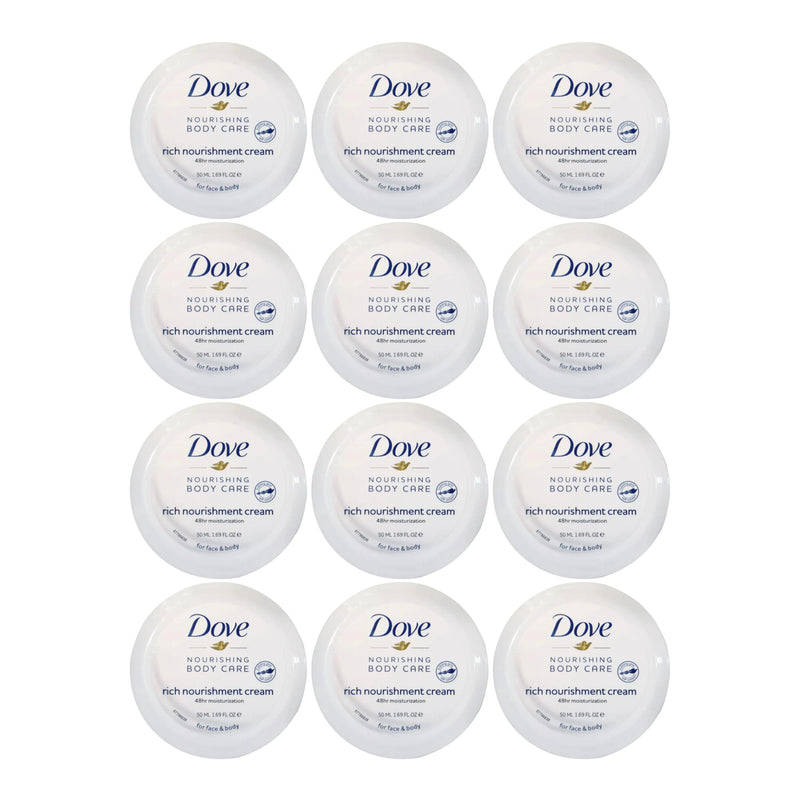 Dove Nourishing Body Care Rich Nourishment Cream, 50ml (Pack of 12)