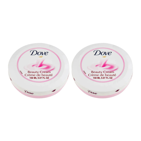 Dove Nourishing Body Care Beauty Cream for Face & Body, 150ml (Pack of 2)