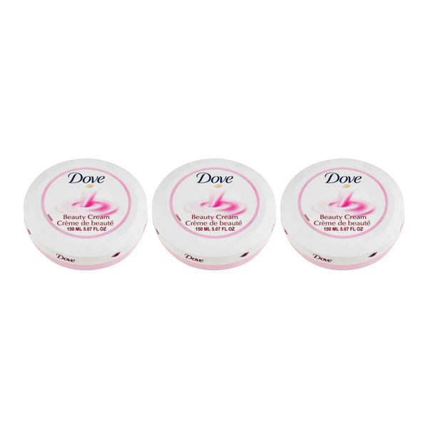 Dove Nourishing Body Care Beauty Cream for Face & Body, 150ml (Pack of 3)