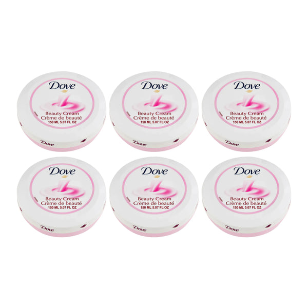 Dove Nourishing Body Care Beauty Cream for Face & Body, 150ml (Pack of 6)