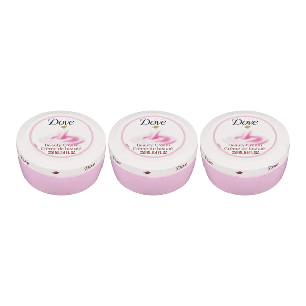 Dove Nourishing Body Care Beauty Cream for Face & Body, 250ml (Pack of 3)