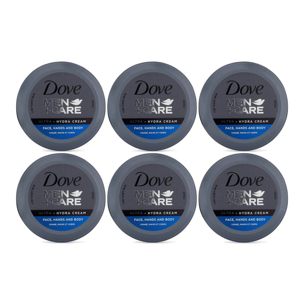 Dove Men+ Care Ultra-Hydra Cream (Face, Hands & Body), 75ml (Pack of 6)