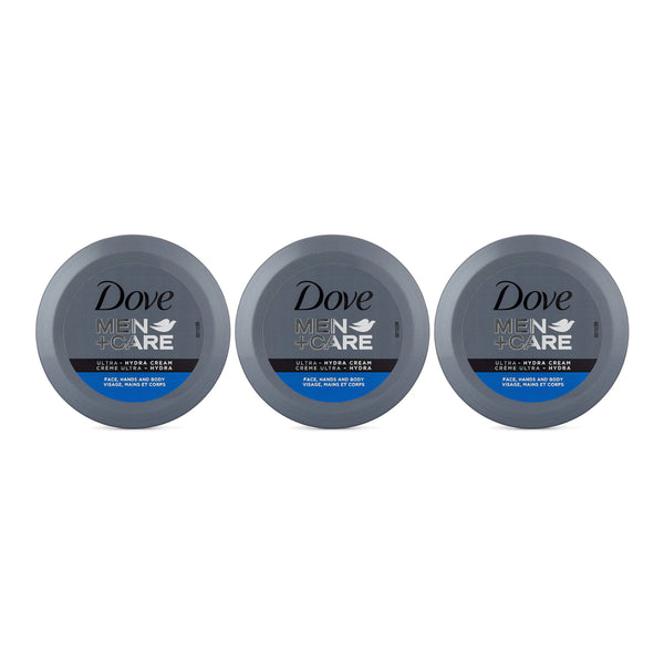 Dove Men+Care Ultra-Hydra Cream (Face, Hands & Body), 250ml (Pack of 3)