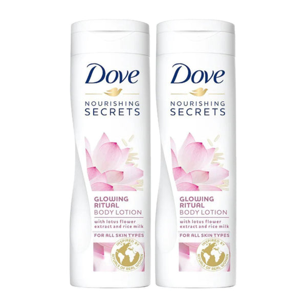 Dove Glowing Ritual Lotus Flower Extract Rice Milk Body Lotion 250ml (Pack of 2)