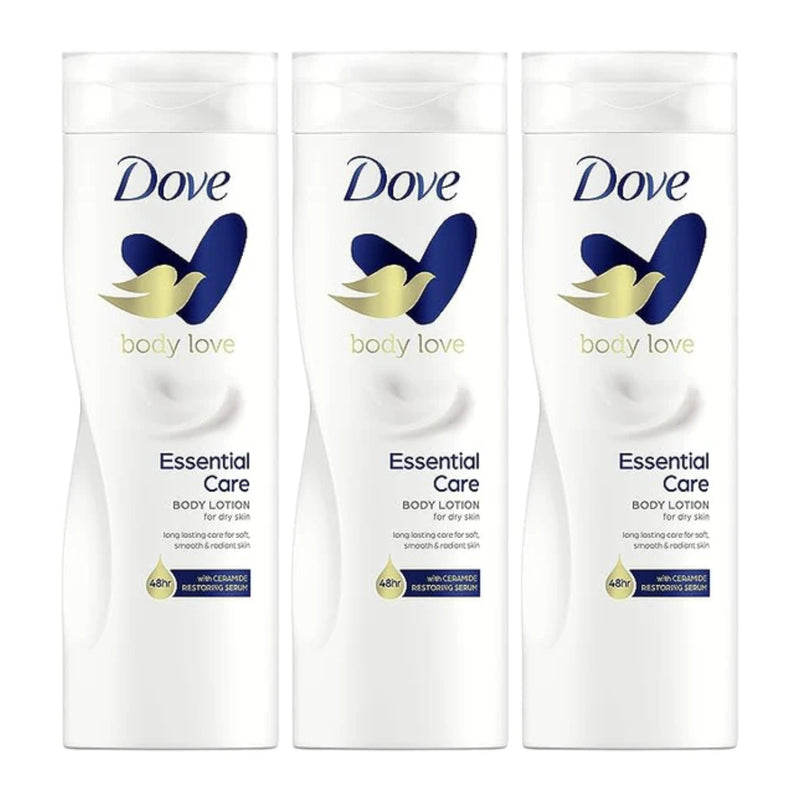 Dove Body Love Essential Care Body Lotion For Dry Skin, 400ml (Pack of 3)