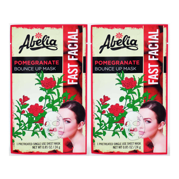 Abelia Pomegranate Bounce Up Mask (Pretreated), 0.85oz (24g) (Pack of 2)