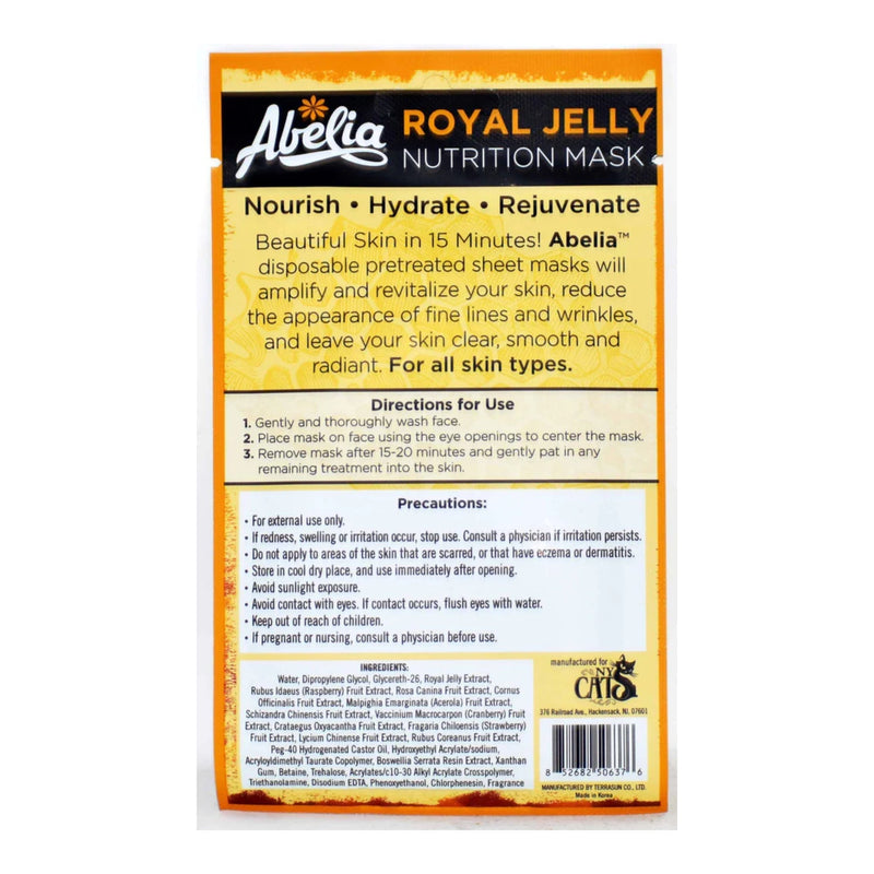 Abelia Royal Jelly Nutrition Mask (Pretreated), 0.85oz (24g) (Pack of 12)